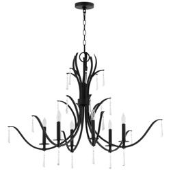 Quorum International Majesty 6LT Matte Black Chandelier