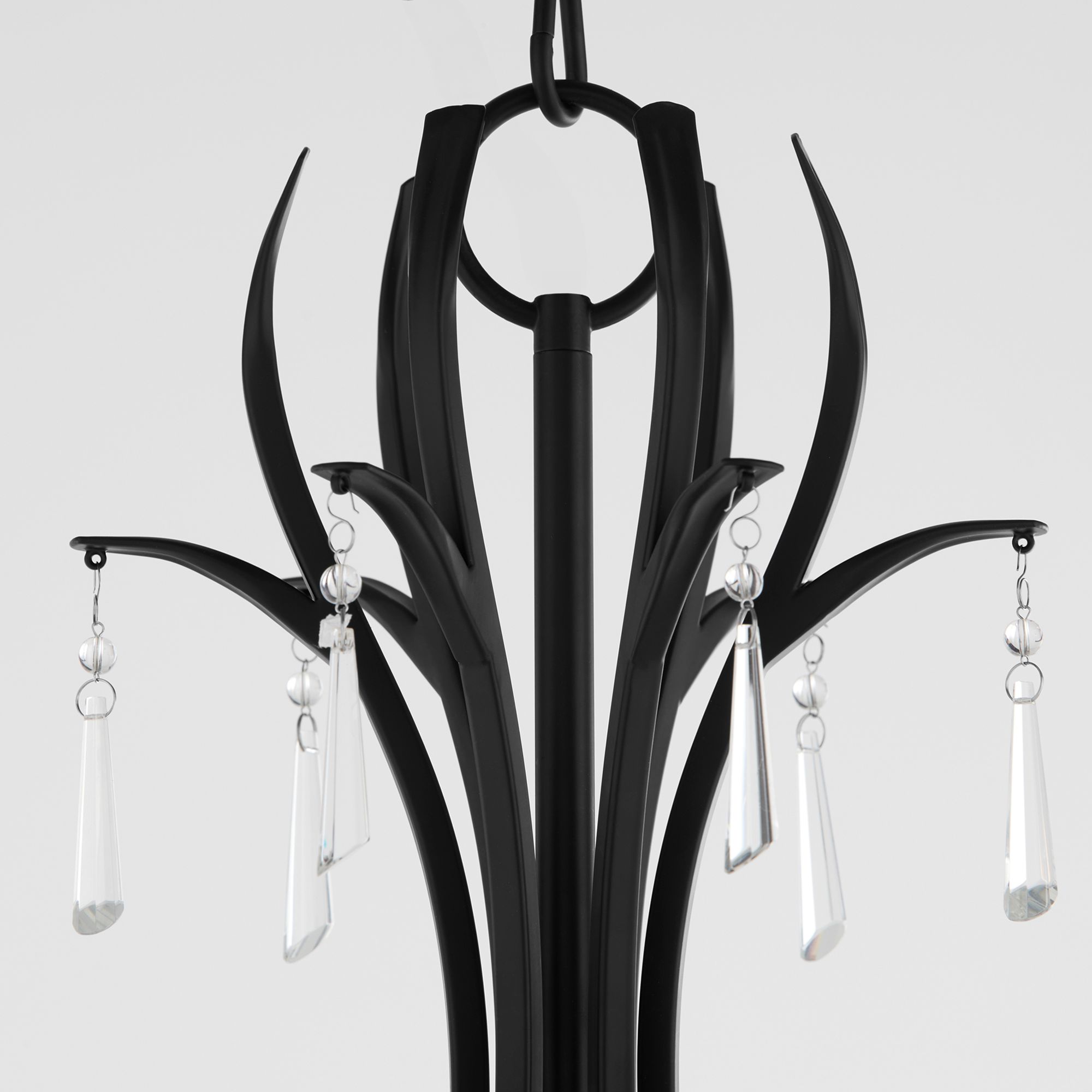 Image 3 Quorum International Majesty 6LT Matte Black Chandelier more views