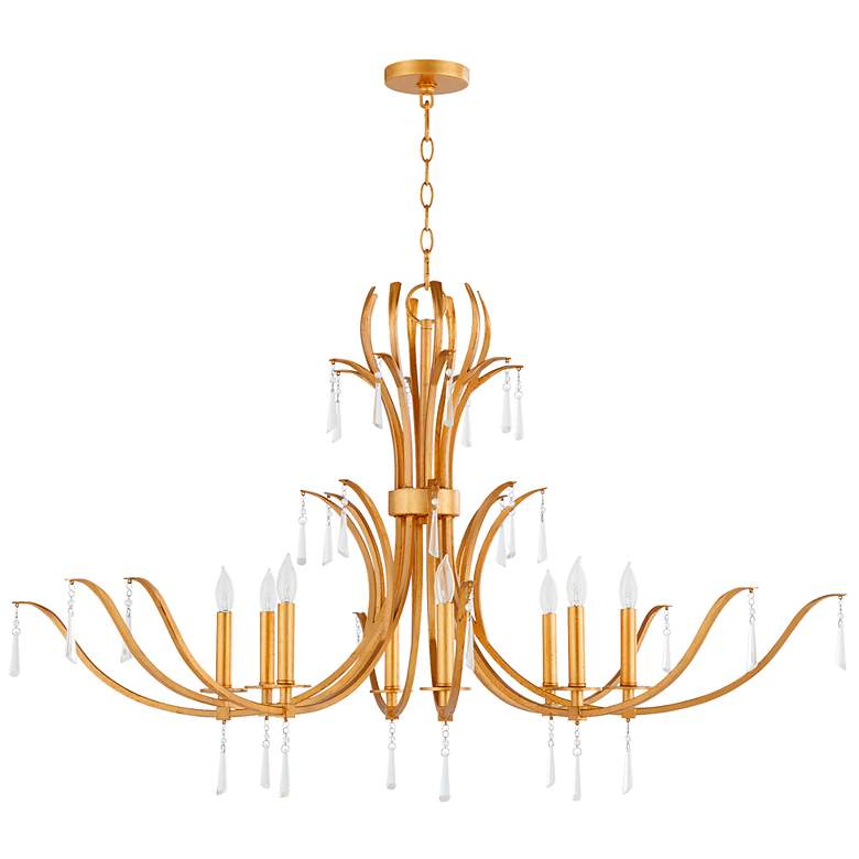 Image 1 Quorum International Majesty 8LT Gold Leaf Chandelier