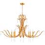 1_Quorum International Majesty 8LT Gold Leaf Chandelier