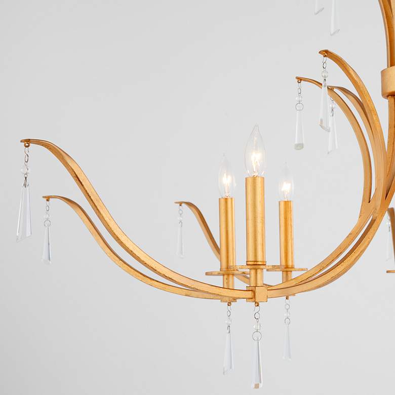 Image 3 Quorum International Majesty 8LT Gold Leaf Chandelier more views