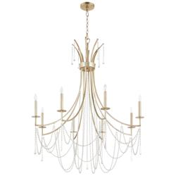 Quorum International Malin 8LT Antique Silver Chandelier