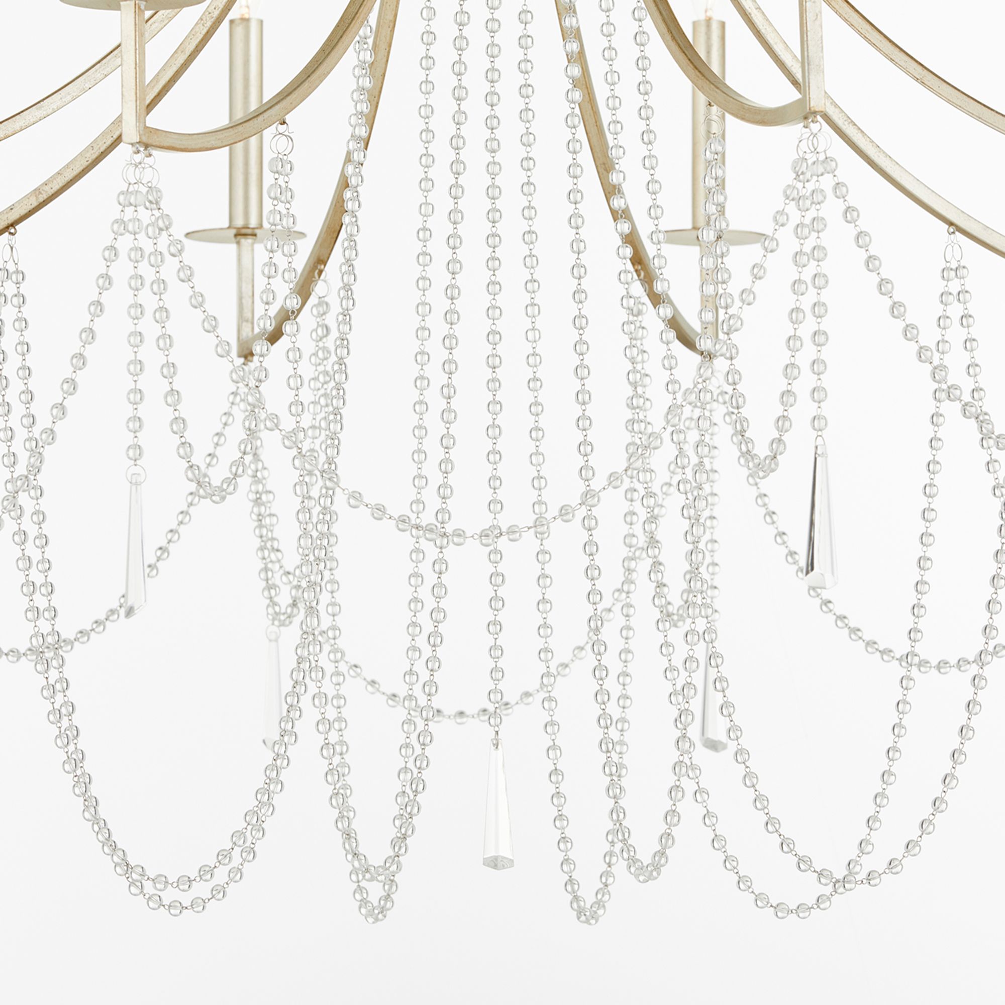 Image 4 Quorum International Malin 8LT Antique Silver Chandelier more views