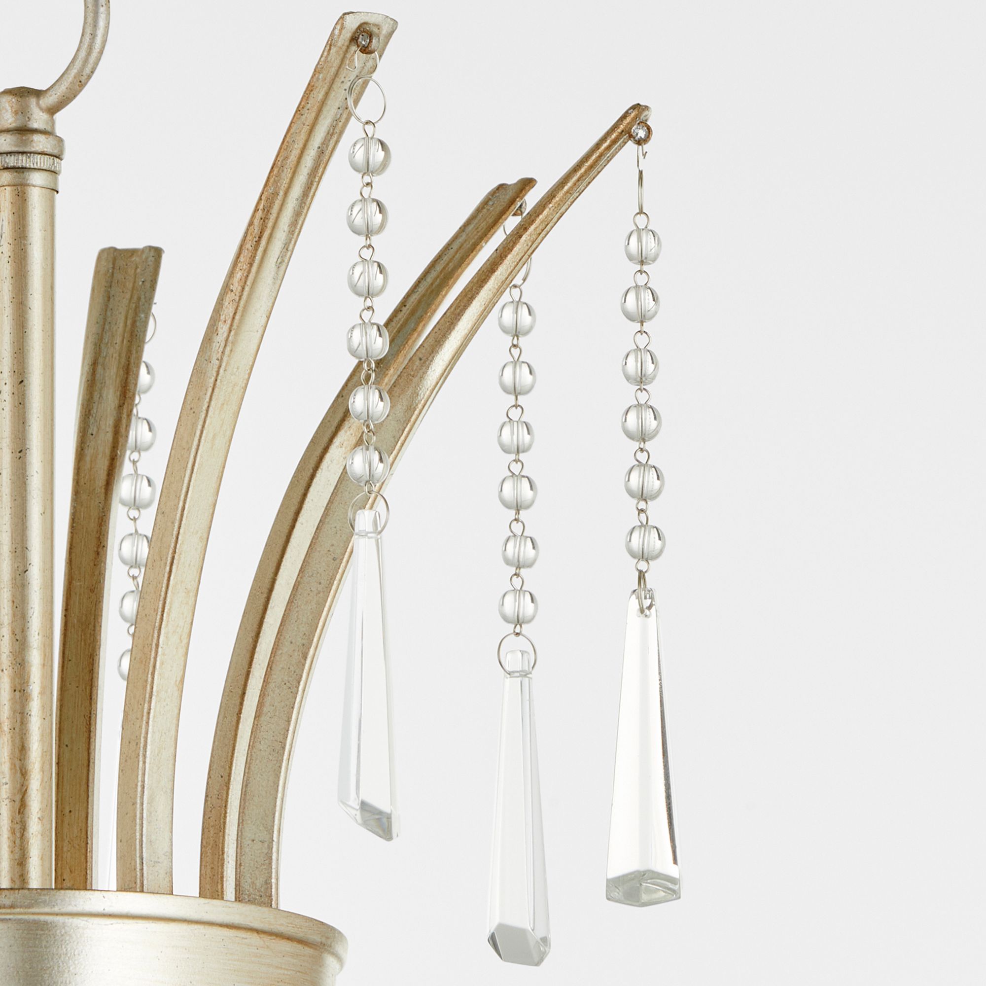 Image 5 Quorum International Malin 8LT Antique Silver Chandelier more views