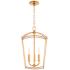 Quorum International Mantle 3LT Gold Leaf Entry Pendant