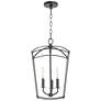 Quorum International Mantle 3LT Matte Black Entry Pendant