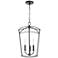 Quorum International Mantle 3LT Matte Black Entry Pendant