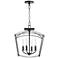 Quorum International Mantle 4LT Matte Black Dual Mount