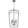 Quorum International Mantle 4LT Matte Black Entry Pendant
