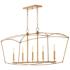 Quorum International Mantle 5LT Gold Leaf Chandelier