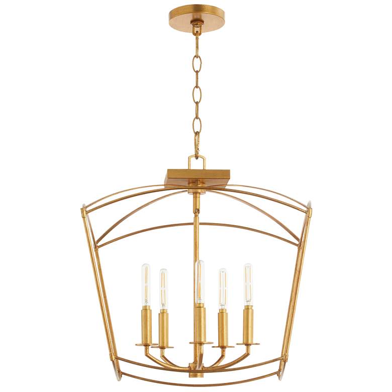 Image 1 Quorum International Mantle 5LT Gold Leaf Dual Mount