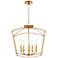 Quorum International Mantle 5LT Gold Leaf Dual Mount