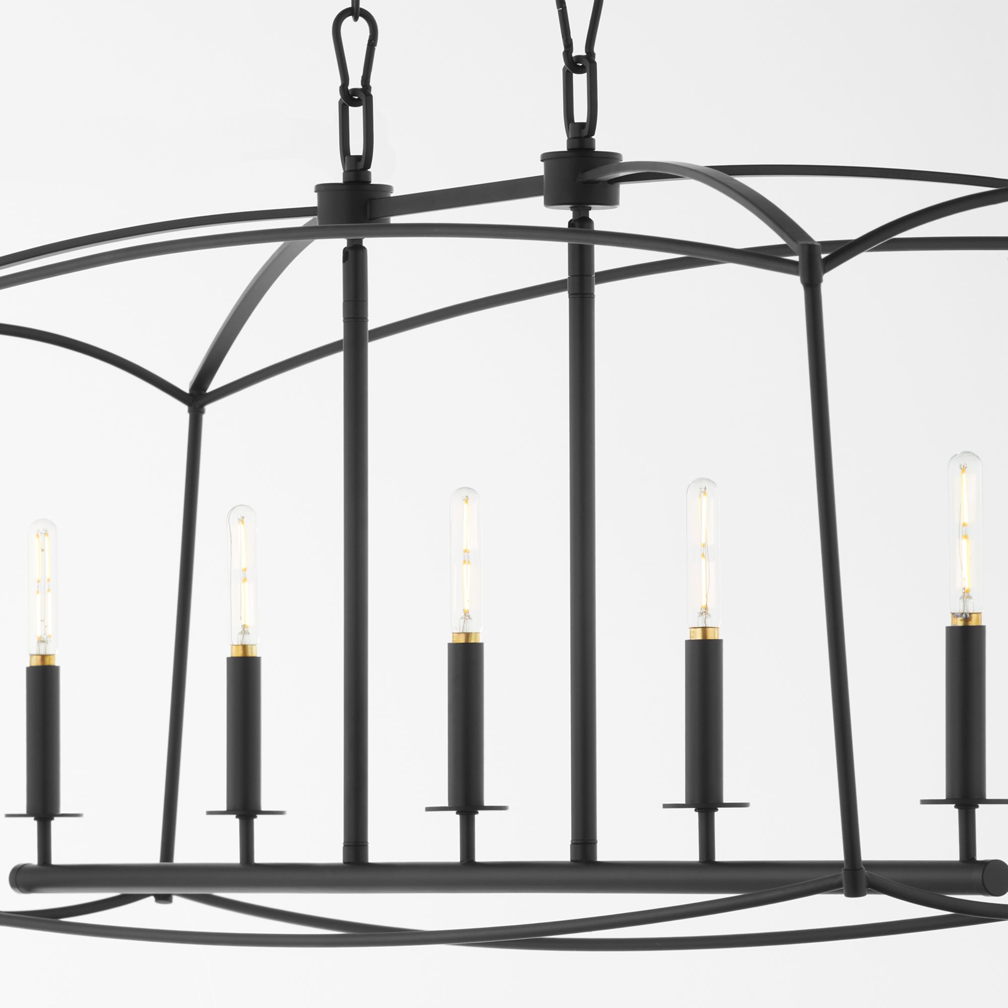 Image 3 Quorum International Mantle 5LT Matte Black Chandelier more views