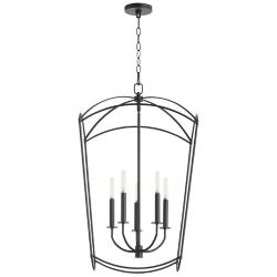 Quorum International Mantle 5LT Matte Black Entry Pendant