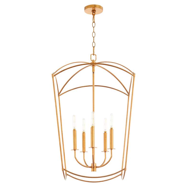 Image 2 Quorum International Mantle 5LT Matte Black Entry Pendant more views