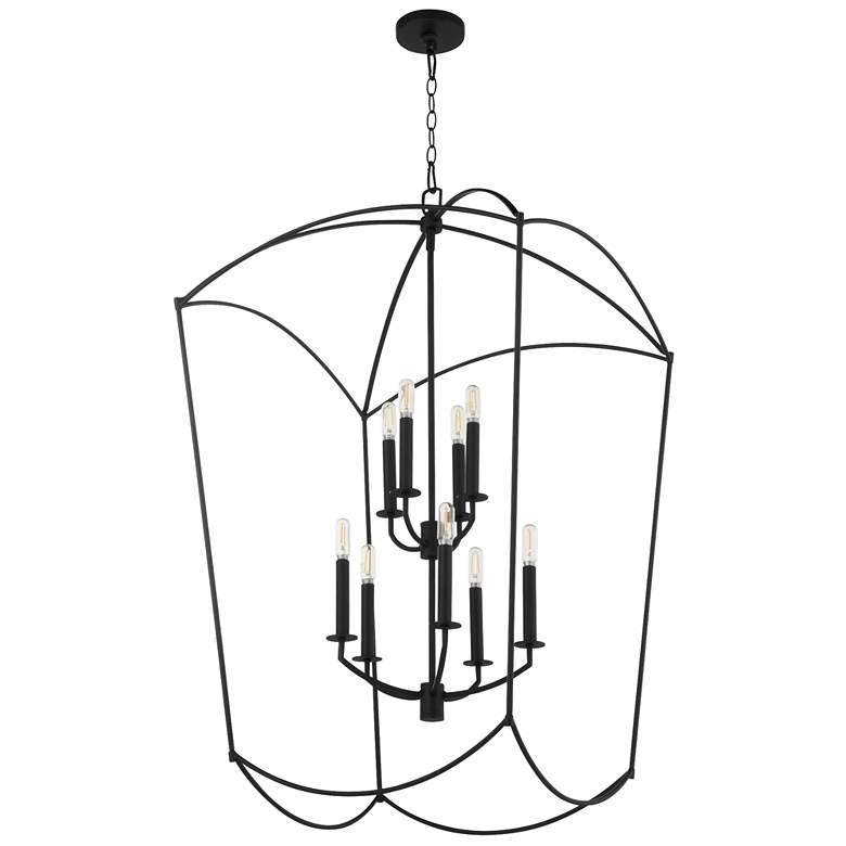 Image 1 Quorum International Mantle 9LT Matte Black Entry Pendant