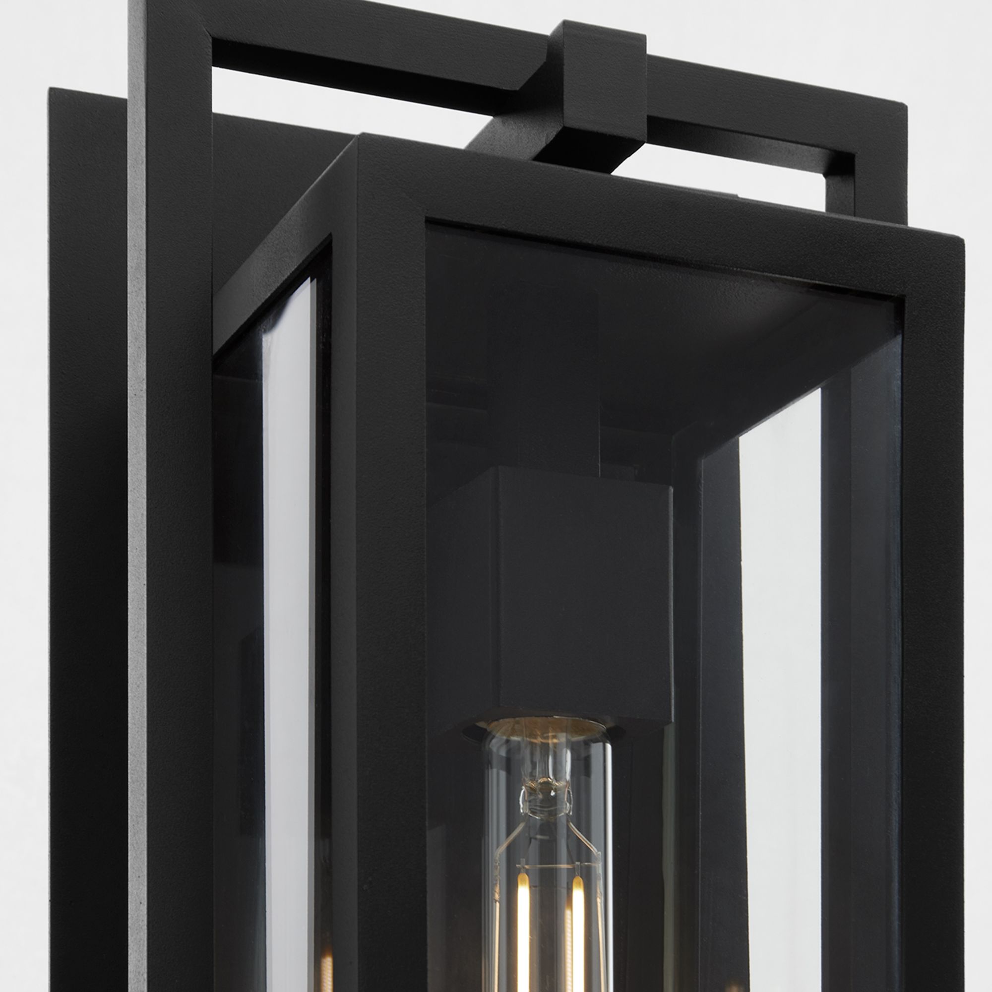 Image 3 Quorum International Marco 15" Textured Black Wall Lantern more views