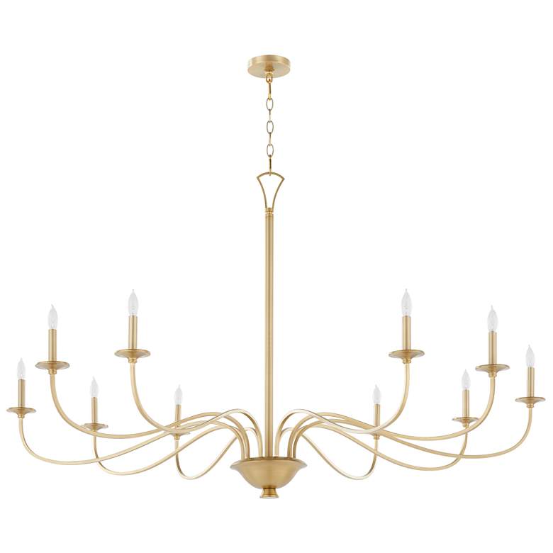 Image 1 Quorum International Maryse 10LT Aged Brass Chandelier