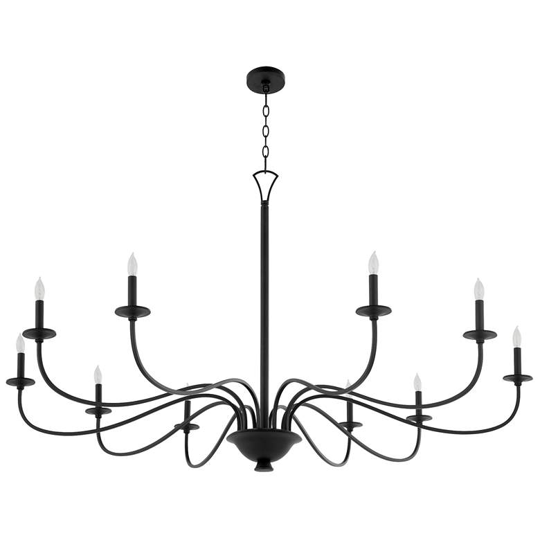 Image 1 Quorum International Maryse 10LT Matte Black Chandelier