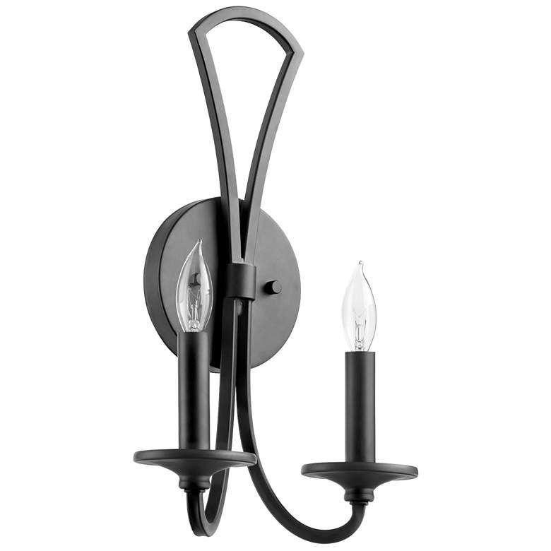 Image 1 Quorum International Maryse 2LT Matte Black Wall Mount