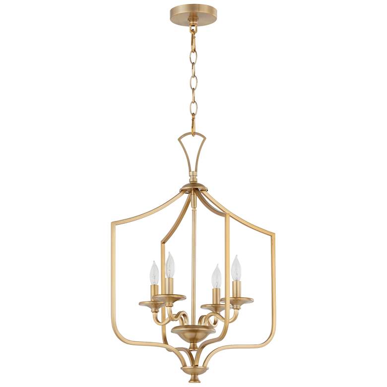 Image 1 Quorum International Maryse 4LT Aged Brass Entry Pendant