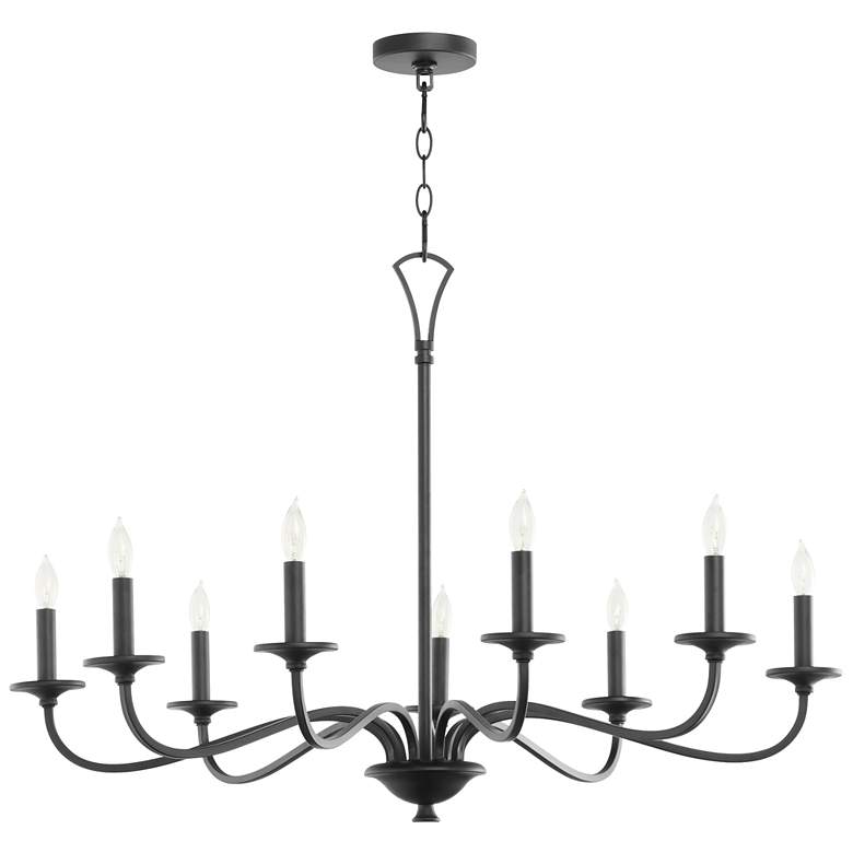 Image 1 Quorum International Maryse 9LT Matte Black Chandelier
