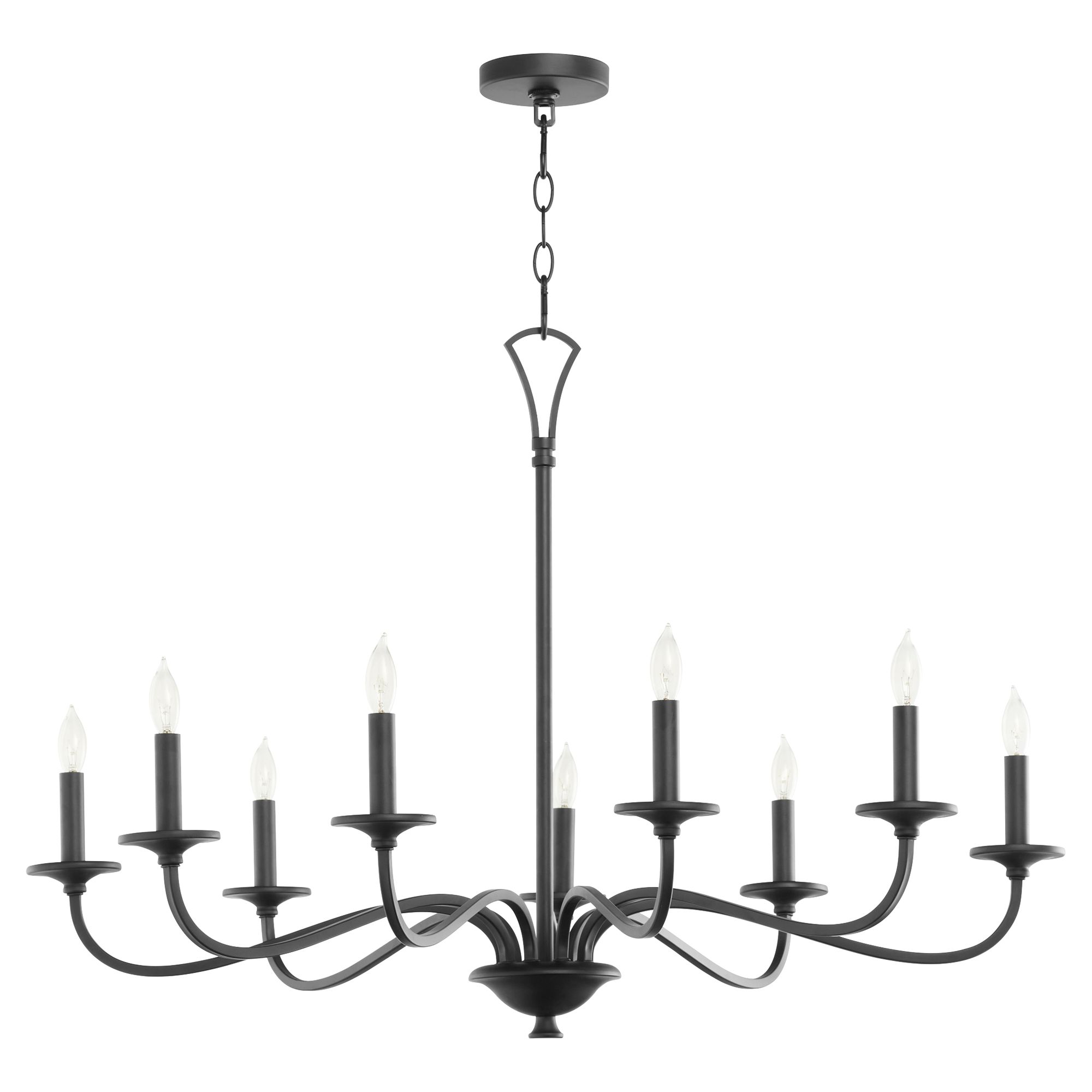 Image 2 Quorum International Maryse 9LT Matte Black Chandelier more views