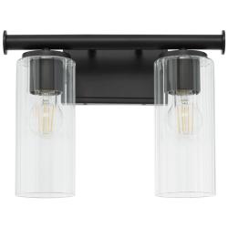 Quorum International Mercier 2 Light Matte Black Vanity Light