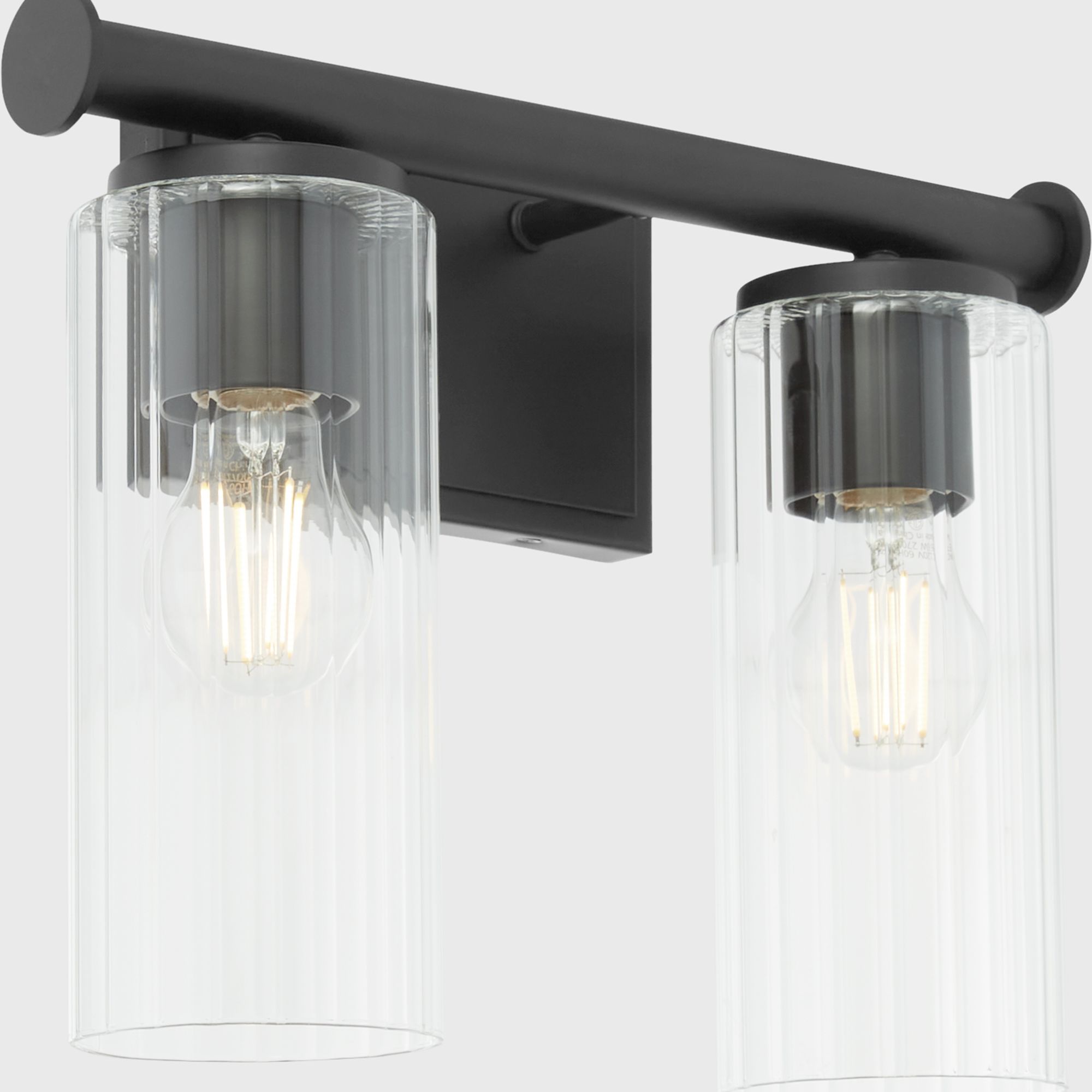 Image 3 Quorum International Mercier 2 Light Matte Black Vanity Light more views