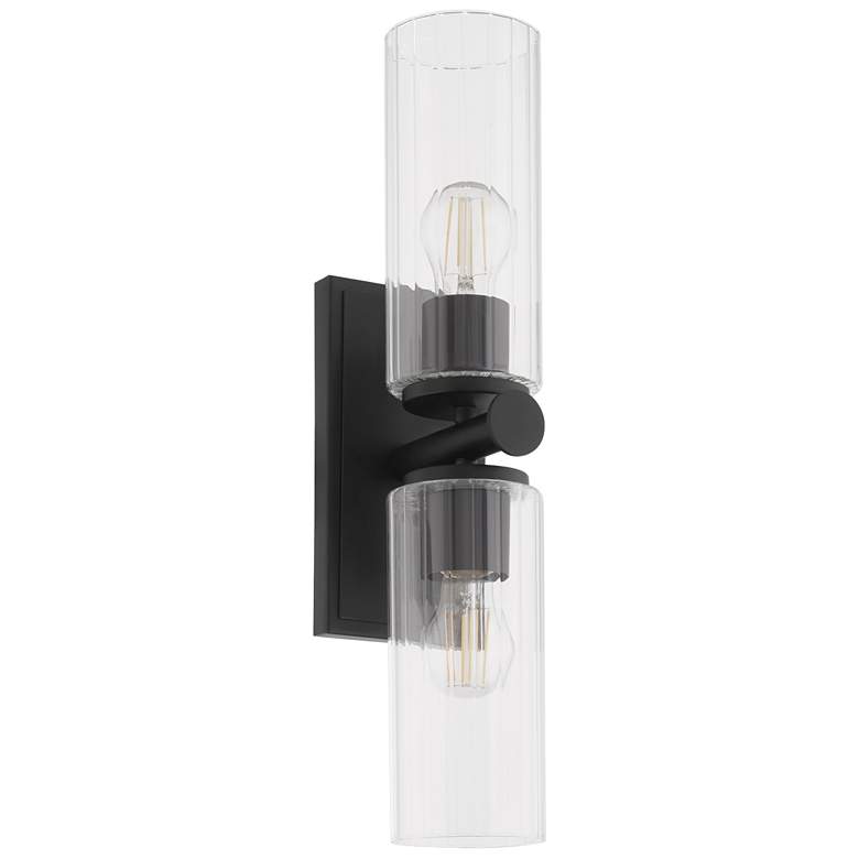 Image 1 Quorum International Mercier 2LT Matte Black Wall Mount