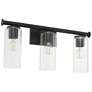 Quorum International Mercier 3 Light Matte Black Vanity Light