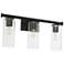 Quorum International Mercier 3 Light Matte Black Vanity Light