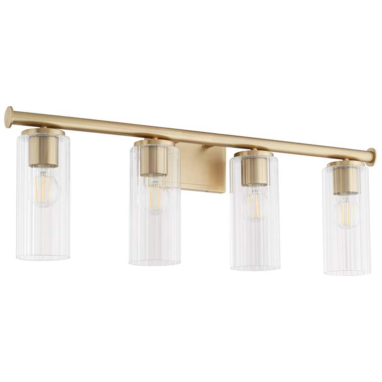 Image 1 Quorum International Mercier 4 Light Aged Brass Vanity Light