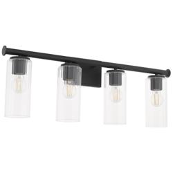 Quorum International Mercier 4 Light Matte Black Vanity Light