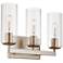 Quorum International Merrick 3LT Aged Silver Leaf Vanity Light