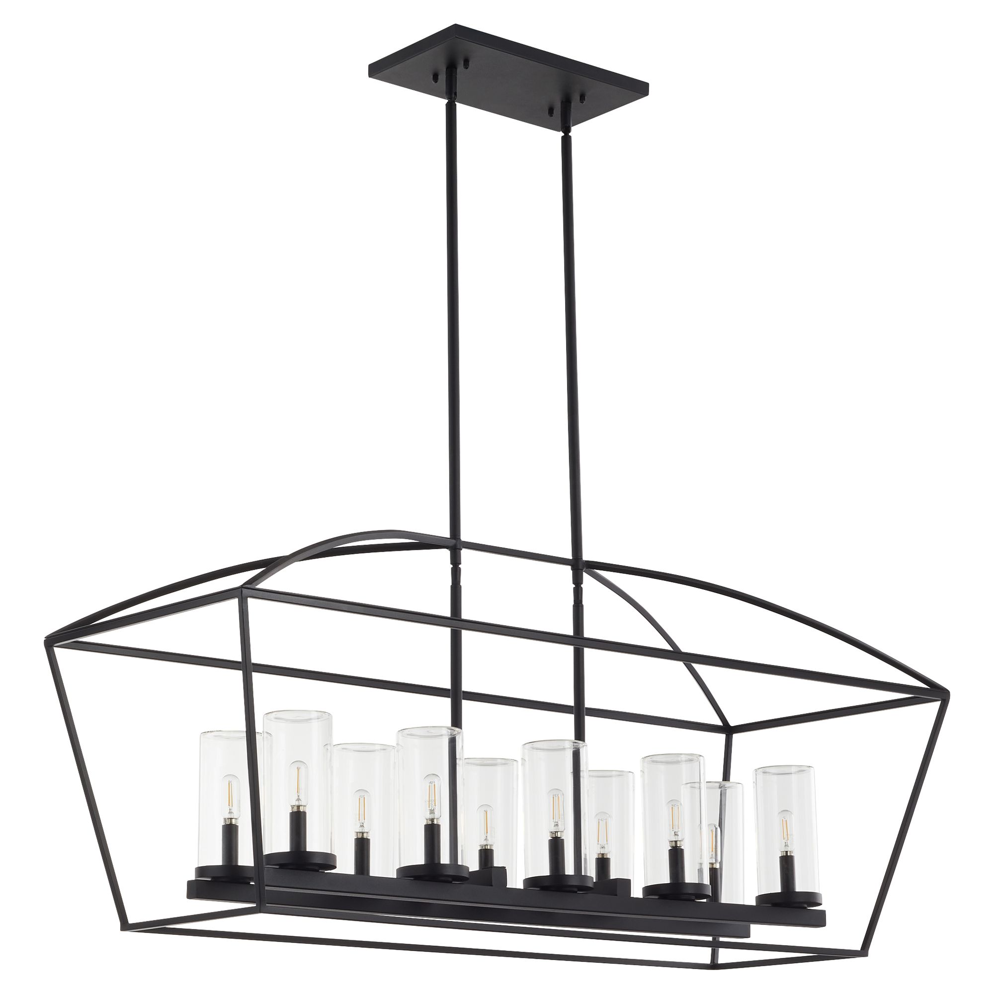 Image 2 Quorum International Odeon 10LT Matte Black Chandelier more views