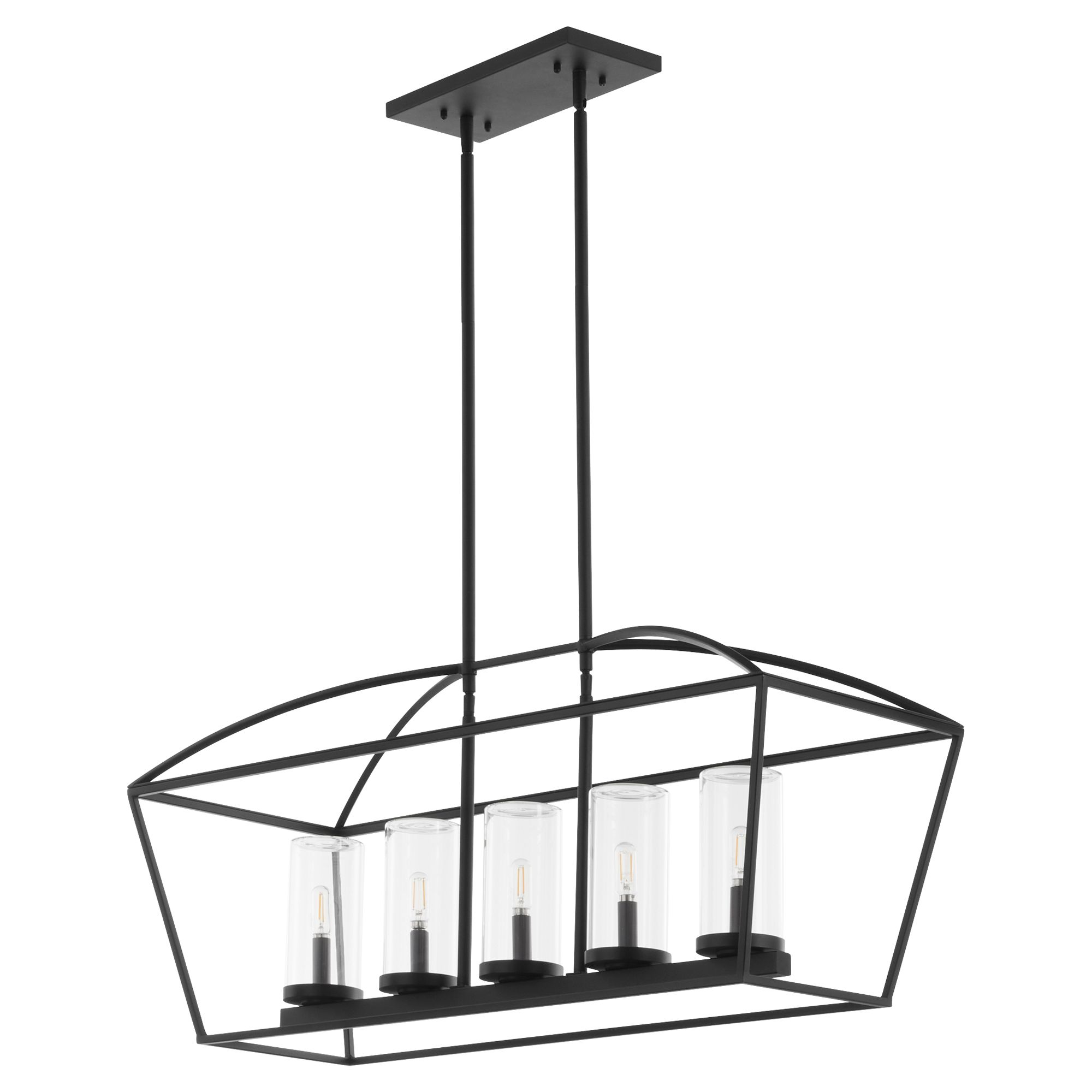 Image 2 Quorum International Odeon 5LT Matte Black Chandelier more views