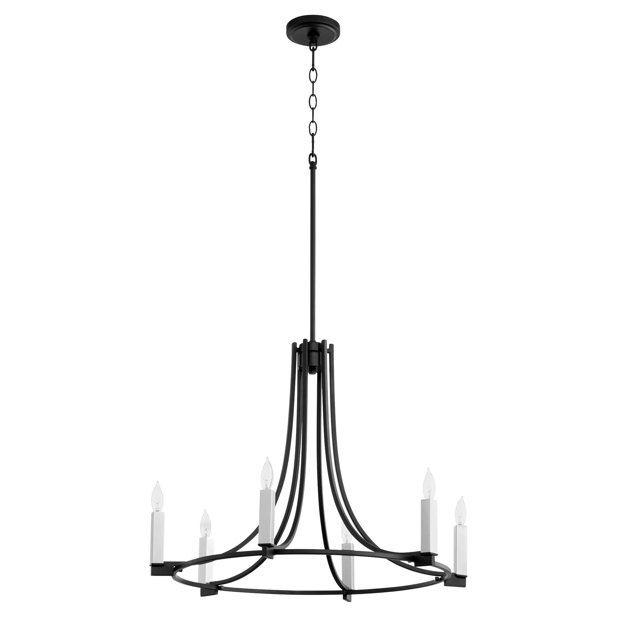 Image 3 Quorum International Olympus 6LT Textured Black Chandelier more views