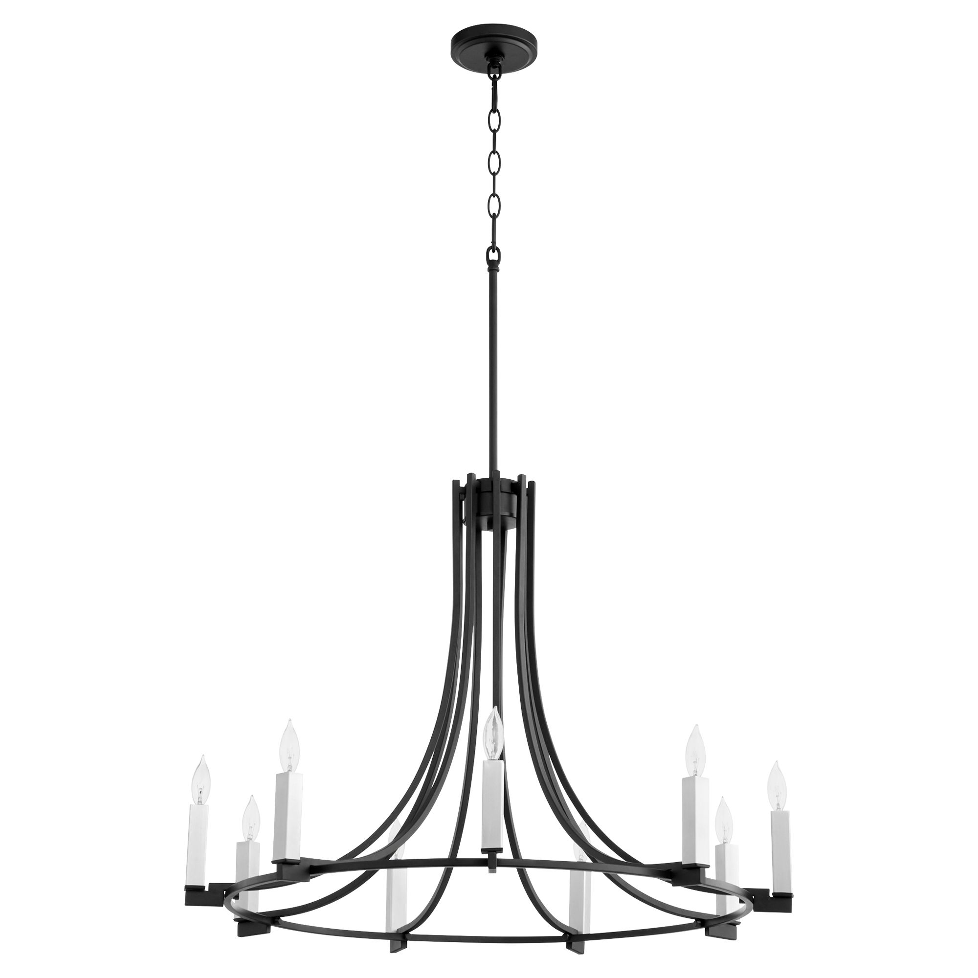 Image 2 Quorum International Olympus 9LT Textured Black Chandelier more views
