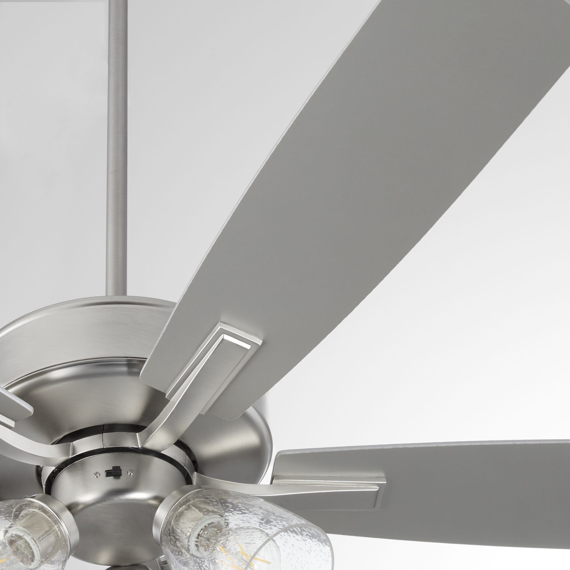 Image 2 Quorum International Ovation 3 LT Satin Nickel Ceiling Fan - Seeded Glass more views