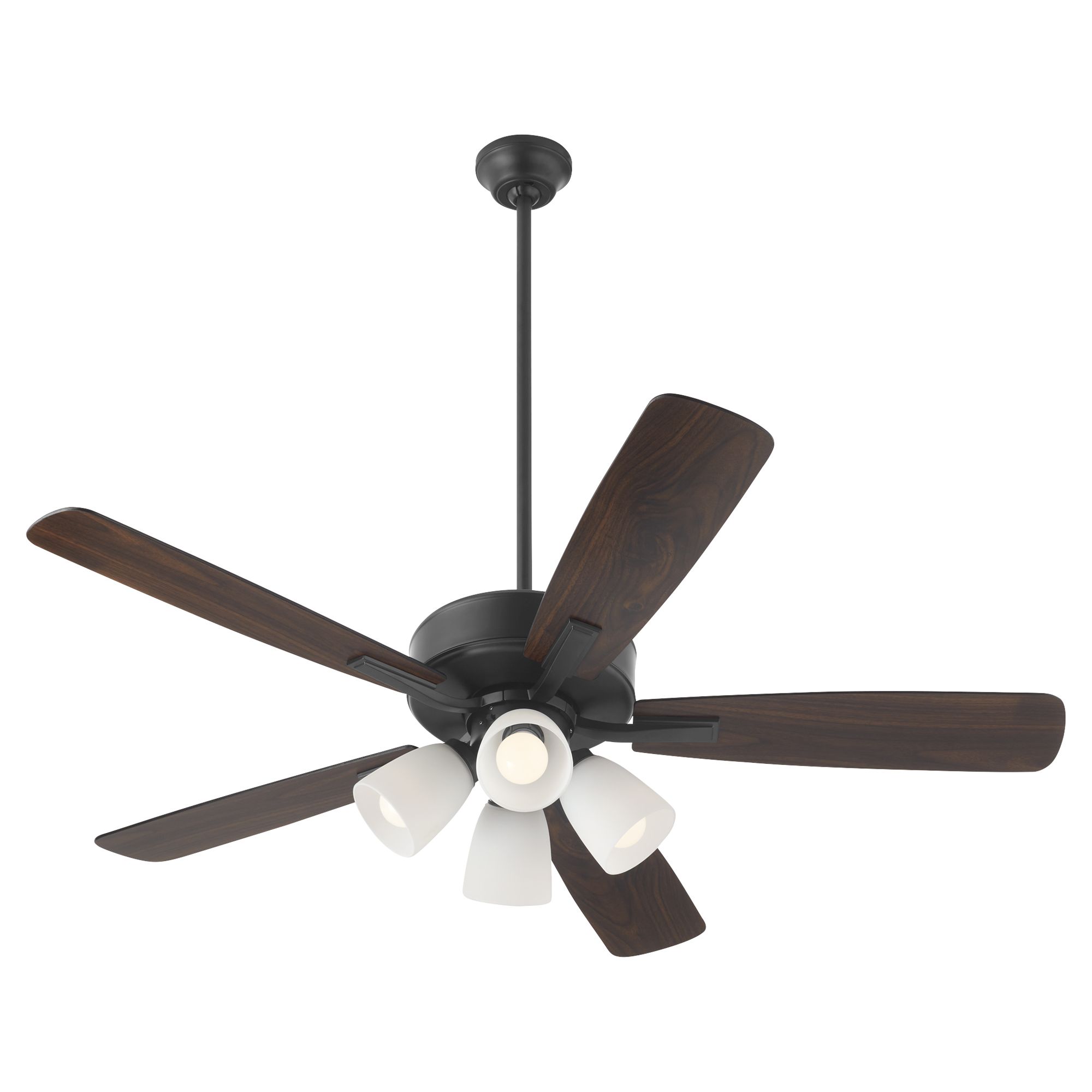 Image 2 Quorum International Ovation 4 Light Matte Black Ceiling Fan more views