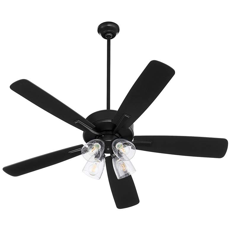 Image 1 Quorum International Ovation 4 Light Matte Black Ceiling Fan