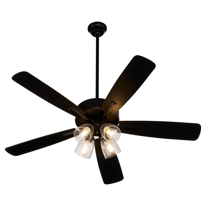 Image 2 Quorum International Ovation 4 Light Matte Black Ceiling Fan more views