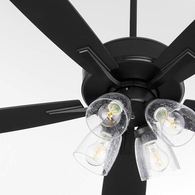 Image 3 Quorum International Ovation 4 Light Matte Black Ceiling Fan more views
