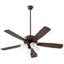 Quorum International Ovation 4 Light Opal Glass Oiled Bronze Ceiling Fan