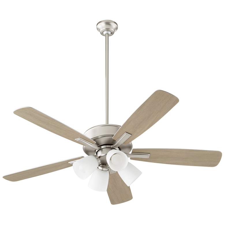 Image 1 Quorum International Ovation 4 Light Satin Nickel Ceiling Fan