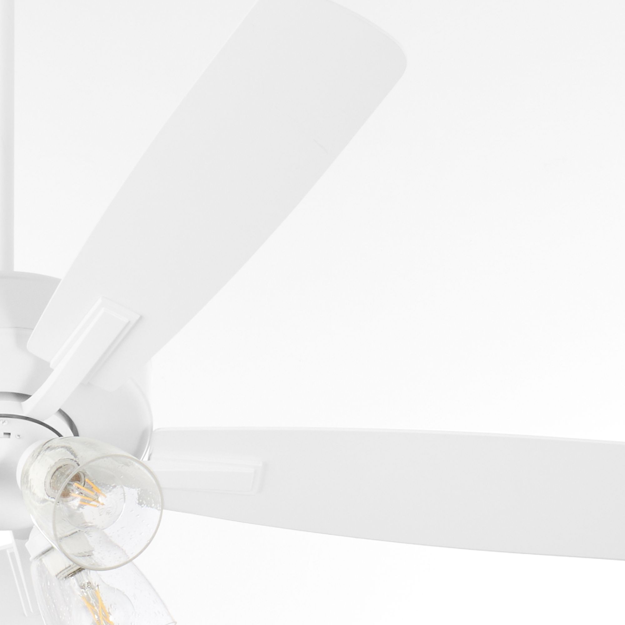 Image 3 Quorum International Ovation 4 LT Studio White Ceiling Fan - Seeded Glass more views