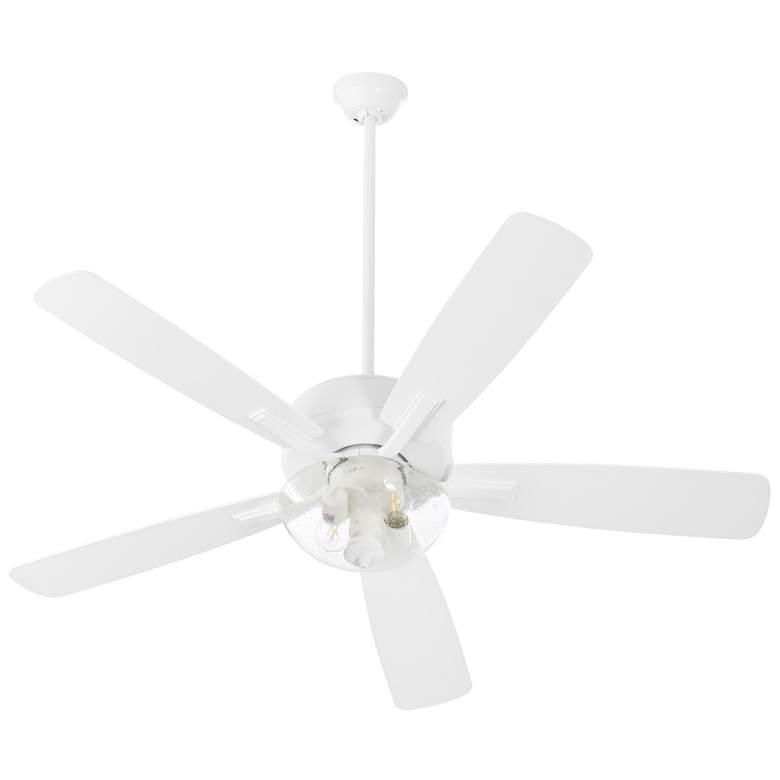 Image 1 Quorum International Ovation 52" Clear Seeded Bowl Studio White Ceilin