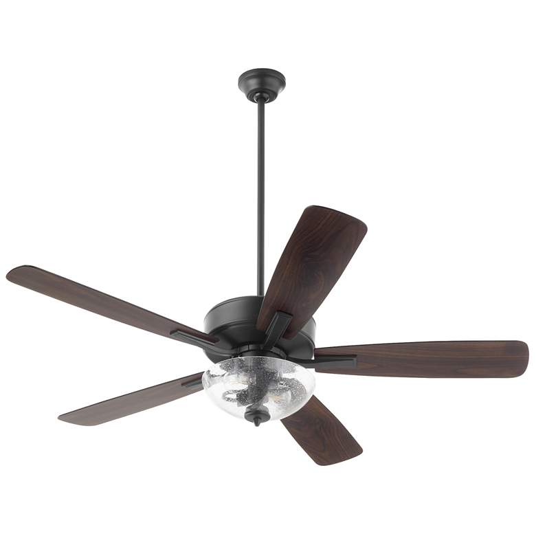 Image 1 Quorum International Ovation 52" Matte Black with Walnut Blades Ceilin