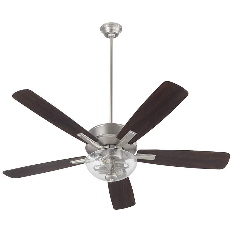 Image 1 Quorum International Ovation 52" Satin Nickel w Walnut Blades Ceiling